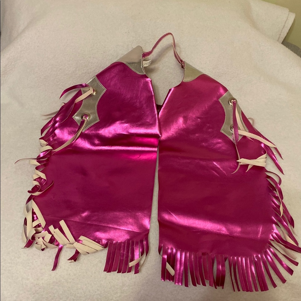 Shiney Pink Chaps size XL child